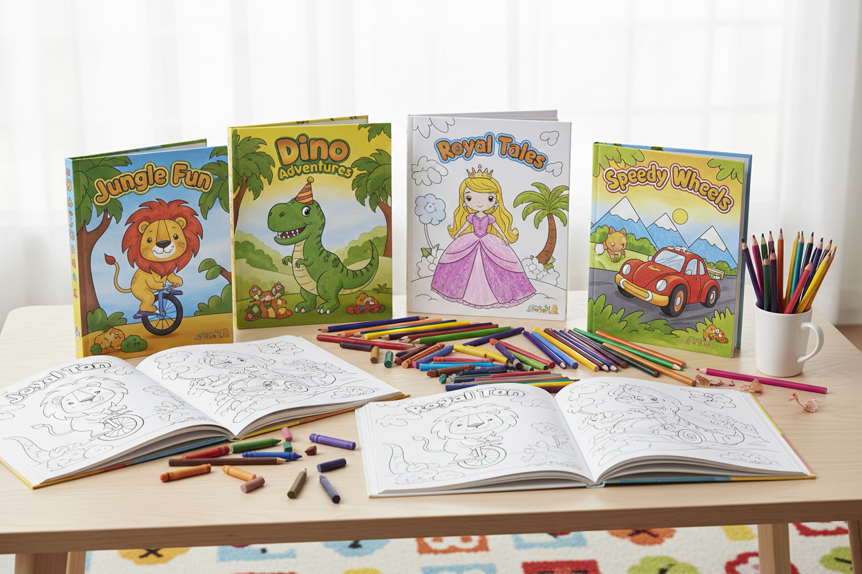 kids colouring books